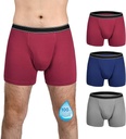 TIICHOO Lavable Incontinencia Ropa interior para Hombre Cotton Boxer Breves 100ml Absorbence Mens Leakproof Ropa interior