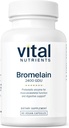Nutrientes vitales Bromelain 2400 GDU ← Vegan Bromelain Suplemento de apoyo Protein Digestion* ← Enzyme Digestive de Pineapple ← Gluten, Dairy, Soy Free ← Non-GMO ← 60 cápsulas