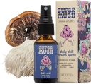 SuperMush Daily Chill Mouth Spray - Mushroom Spray Suplemento Reishi - Hibiscus & Ashwagandha Mixed Mushrooms Extracto Puro Liquid Sprays - Stress Relief, Relaxing &amp; Calming - 30ml Organic Lion's Mane