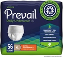 Ropa interior protectora diaria prevail - Ropa interior de incontinencia de adultos Unisex - Diaper de adultos descartable para hombres y mujeres - Absorbencia máxima - X-Large - 56 Cuenta (4 paquetes de 14)