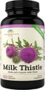 Orgánica Leche Thistle ← Non GMO 2000mg 4X Concentrated Vegan Daily Supplement w/Silymarin Seed Extract for Liver Support, Detox and Cleanse - 60 Veggie Capsules
