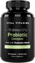Vital Vitaminas Complejo Probiótico para Mujeres - 70 Billones CFU - Hecho con Blend Prebiótico - Digestivo, Gut Health, &amp; Immune Support - Powerful Blend of 10 Strains - 30 cápsulas