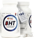 Nutrición al por mayor Suplemento BHT cápsulas - 250 mg Antioxidante Potente - No GMO, Gluten-Free - Mejora del aceite/Preservación facial - Hidroxitolueno Puro Butilado para Alimentos/Oils - 180 cápsulas