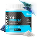 COURA Pre Workout Berries Flavor 300g - 10.5 Ounces - Protein Powder - Energy Boost - Supports Focus and Endurance - Cordyceps - Ideal para atletas - Sin gluten