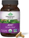 ORGANIC INDIA Joy Herbal Supplement - Immune Support, Promotes Memory & Concentration, Vegan, Gluten-Free, Kosher, USDA Certified Organic, Non-GMO, Calming - 90 cápsulas