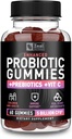 Gummies Probióticas para Adultos y Niños (60 Cuenta tención 5 Billion CFU) w / Antioxidantes de Berry Orgánica & Vitamina C para Apoyo Inmunitario y Digestión Gummy- Prebióticos y Probióticos para mujeres Gummies
