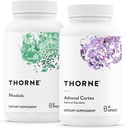 THORNE - Adaptogen &amp; Adrenal Support Bundle - Soluciones naturales para lidiar con el estrés - Rhodiola y Adrenal Cortex - 60 Servings