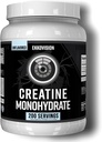 Ekkovision Creatine Monohydrate Powder, Micronized, Unflavored, Pre Workout &amp; Post Workout Suplemento para hombres y mujeres, Energy Support, Easy to Mix in Shakes, Smoothies & Beverages, 200 Servings