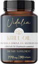 Vidalia Provee una Fuente Potente de Omega-3 derivada del aceite de Krill Antártico, alto contenido de PHOSPHOLIPIDS, Choline y ASTAXANTHIN, ofreciendo una biodisponibilidad superior. Metales pesados gratis.