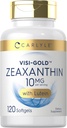 Carlyle Zeaxanthin 10mg | 120 Softgels | Eye Health Support with Lutein | Non-GMO, Gluten Free Supplement