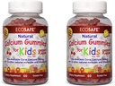 Coral Calcium Vitamin D3 Kids Gummy, Natural Cherry Flavor, Non GMO, Sin gluten, sin lácteos, libre de soja y gelatina Gratis - 300 mg de calcio, y 800 UI de vitamina D3-60 Gummies (1 Pack)
