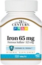 21st Century Iron 65 mg con Sulfato Ferroso 325 mg - 100 Tabletas, Pack de 3