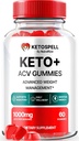 Keto Spell ACV Gummies, KetoSpell Keto ACV Fórmula avanzada de pérdida de peso, todo natural de Apple vinagre 1000MG, KetoSpell Keto + suplemento ACV, Gomitas Reseñas (60 Gummies)
