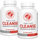 Silver Fern Cleanse - Daily Gut - 2 Botella - 240 Capsules - 60 Day Supply - Immunoglobulin G, A &amp; M - (IgG, IGA, IgM) - Sistema Digestivo &amp; Sistema Inmunitario Soporte - Postbiótico