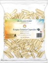 Dr. Clark Store Empty Gelatin Capsules Tamaño 00 – 1 Copa (Aprox. 120 Capsules), Perfecto para Suplementos DIY, Vegetariano-Amigo, Halal & Kosher Certified, BSE-Free