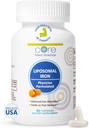 Core Med Science Liposomal Iron Supplement for Women &amp; Men, 65mg (90 Capsules) - Absorción de Hierro Vitamin Pills for Deficiency During Pregnancy - Easy to Swallow & Gentle on Stomach - Dairy-Free