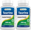 Mejores Naturales Taurine 1000 mg 250 Tabletas (250 Cuenta (Pack de 2))