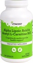 Vitacost Alpha Lipoic Acid " Acetyl L-Carnitine HCl -- 700 mg - 240 cápsulas