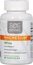 Complejo de magnesio SOS - 300 mg cápsulas de magnesio Glycinate, Aquamin Magnesium &amp; Citrato de magnesio para la relajación muscular, y sueño, alta absorción, Vegan, no GMO 45