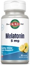KAL Melatonina 5mg Ayuda para el sueño concesiones, suplemento de melatonina apoya la calidad del sueño, la relajación calmante y un ciclo del sueño saludable, con vitamina B6, vegetariano, sabor natural de limón, 60 lozenges