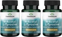 Swanson N-Acetyl L-Tyrosine - Suplemento de Aminoácidos Apoyo a la salud cerebral general y la función central del sistema nervioso - promueve la salud cognitiva de la orina - (60 cápsulas, 350 mg cada uno) 4 Pack