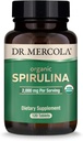 Dr. Mercola Organic Spirulina - 2.000 mg - USDA Organic - Supports Normal Detoxification & Immune Health - Whole Food Superfood - Non-GMO, Gluten-Free &amp; Soy-Free - 120 Tablets