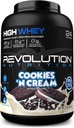 Revolution Nutrition, High Whey, Protein Powder 2LB, Whey Isolate, Gluten Free, Lean Muscle Mass for Men & Women, 25g of Protein Per Scoop, 908 g, 24 Servings (Cookies & Cream, 2 Pound)