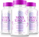 (3 Pack) NovaTonica Capsules, Nova Tonica para apoyar la piel naturalmente saludable y de alumbramiento, suplemento extra fuerte para soportar la hidratación, las píldoras de vitaminas que potencian la piel, las críticas de Nova Tonic (180 cápsulas)