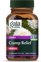 Gaia Herbs Cramp Relief - Suplemento Herbal para Equilibrio de Hormonas &amp; Período Cramp Relief - Hecho con Root de Licorice Orgánica, Blanco Peony Root, Turmeric &amp; Más - 60 cápsulas Vegan (60 piezas)
