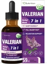 Valerian Root Sleep Support Drops, Passion Flower, Chamomile, Lavender, Soursop Leaves, " Hibiscus Herb Extract Supplement Tincture for Sleep Soundly " Deeply. Perfecto con sonidos de sueño. 2oz