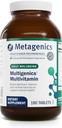 Multivitamínicos metagénicos - Multivitamínico diario con betacaroteno, ácido fólico, calcio y magnesio - soporta el hueso, el corazón, la inmune y la salud celular* - No GMO, libre de gluten - 180 Tabletas
