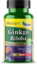 Estados Unidos Medic &amp; Science Ginkgo Biloba 60mg (60 Softgels) ← Brain Booster Suplemento para Hombres y Mujeres ← Mind Enhancer con Herbal Leaf Extract
