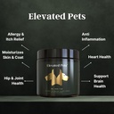 Ultra-Healthy Omega 3 Fish Oil Treats w/MSM, Glucosamine, Chondroitin, EPA/DHA for Dogs: Elevated Pets Fish Oil, Turmeric &amp; Joint Supplement + Alergy Chews - Ultimate Dog Vitamin Supplement
