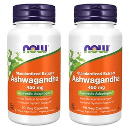 AHORA Alimentos Ashwagandha Extracto 450mg, 90 VCaps (Pack of 2)