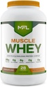 MFL Muscle Whey Protein l 28g de Protein l 8g BCAAs l Keto Friendly l Low Carbs l 2 lbs (Chocolate Lava)