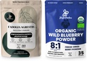 Polvos de jungla Salud &amp; Vitality Bundle: 5oz Fadogia Agrestis Extract Powder for Drive & Passion + 5oz USDA Certified Organic Blueberry Powder for Enhanced Wellness in Smoothies & Baking!
