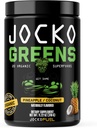 Jocko Fuel Daily Greens Powder - Premium Organic Greens Superfood Powder for Gut Health, Digestion, Bloating, Immune Support with Spirulina, Chlorella, Digestive Enzymes, " Probiotics - 30 Servings