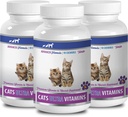 antioxidante para gatos - Ultra vitaminas para gatos - Minerales saludables y vitaminas Fórmula - Cerdos - Calcio para gatos - 3 botellas (270 Trucos)