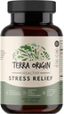 TERRA ORIGIN Healthy Stress Supplement TEN 60 Capsules TEN KSM-66 Organic Ashwagandha, L-Theanine, Rhodiola Extract, Astragalus Root and Holy Basil TEN Stress and Mood Support