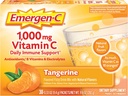Emergen-C 1000mg Vitamina C Powder, con Antioxidantes, vitaminas B y electrolitos, suplementos de vitamina C para soporte inmunitario, mezcla de bebidas sin cárter, sabor a Tangerina - 30 Con