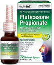 HealthA2Z® Fluticasone Propionate Nasal Spray Ø 50 mcg per Spray Silencio 24 horas Alivio de la Alergia TEN 72 Sprays ANTE 0.38 fl oz. (11.1mL) ANTE Nasal Decongestant ← Non-Drowsy ANTE Allergy Relief Spray