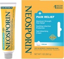 Neosporin + Crema de doble acción de alivio de la tensión máxima, primeros auxilios Criatura antibiótica y analgésica para el cuidado de la herida de cortes menores, raspas y quemaduras, polimixina B & Pramoxina HCl, 1 oz