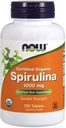 Ahora Alimentos - Certificado Orgánico, Espirulina, 1000 mg, 120 Tabletas