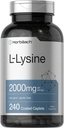 Horbäach L-Lysine | 2000mg | 240 Caplets | Vegetarian, Non-GMO, and Gluten Free Supplement