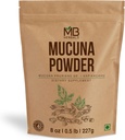 MB Herbals Mucuna Pruriens Powder Silencio 8 oz (0,5 lb) Silencio White Mucuna Seed Powder ← 100% Puro &amp; Natural, No GMO, Vegan Herbal Suplemento