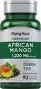 Piping Rock African Mango Seed Extract 1220 mg  90 Capsules  durable with Green Tea ← Extra Strength Supplement ← Non-GMO, Gluten Free