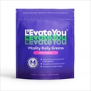 L'Evate You Vitality Daily Greens Powder (28 Servings) 30 Superfoods, 9 Greens - para un Cellular Energy Boost, Powered by M-Charge Complex for All Day Energy (Tart Cherry)