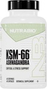 NutraBio Ashwagandha KSM-66 Silencio Ashwagandha Suplemento Herbal para Estrés, Mood, " Performance peru 600 MG of Clinically Studied KSM66 60 Capsules