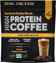 MariGold High Protein Coffee - Iced Café Mocha, 20g Grass Fed Whey Protein Isolate, Energy &amp; Workout Boost, 2 Shots Organic Espresso, Non-GMO, 2 Net Carb, 1 Lb Bag, 15 Servings