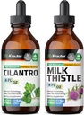 BIO KRAUTER Cilantro Tincture 4 Fl. Oz. " Milk Thistle Tincture 4 Fl. Oz.